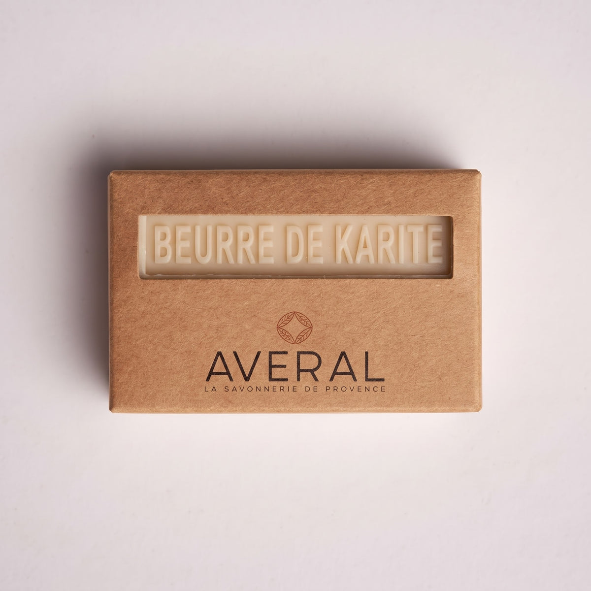 Averal Provence Shea Butter French bar soap in its kraft gift box