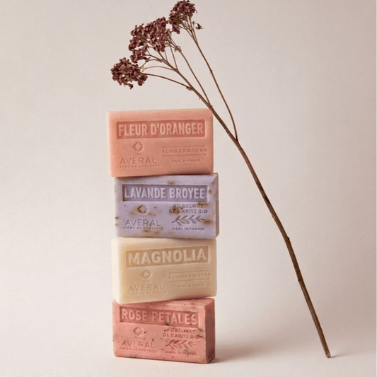 Flowers French Soap Gift Set - 4 Triple Milled Bars from Provence - Averal Provence French Soaps