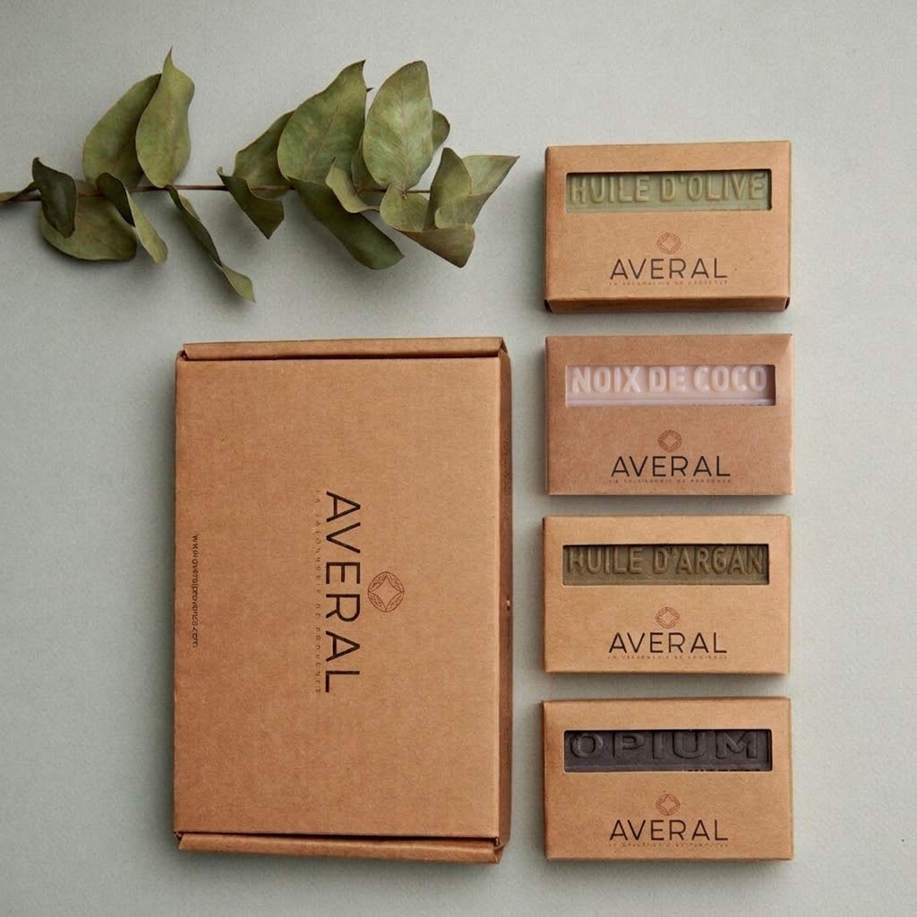 French Soap Gift Set for Him – Warm & Woody – 4 Bars from Provence