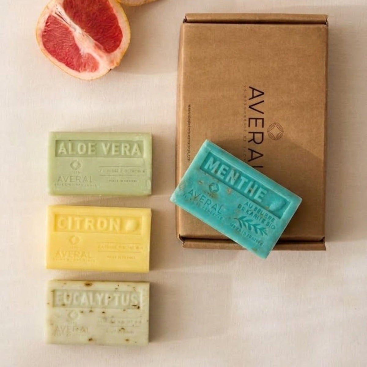 summer set soaps mint, aloe vera, lemon and eucalyptus