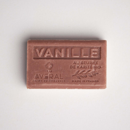 vanilla moisturizing bar soap made with shea butter and olive oil